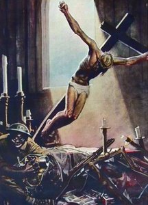 Affiche anti-américaine de la Seconde Guerre mondiale - Pillage d