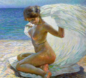 Nu sur la plage - Gino Piccioni