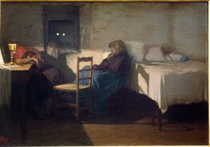 Le gardien veillant sur le bébé trouvé - Gioacchino Toma