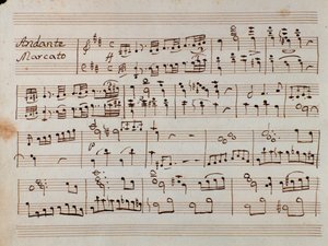 Première page de la partition réduite pour piano de Tancredi, opéra de Gioacchino Rossini