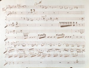 Page de partition musicale de violon pour la symphonie dans Cendrillon, ou La bonté triomphante par Gioacchino Rossini - Gioachino Rossini