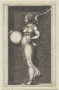 Figure allégorique avec une sphère - Giorgio Ghisi
