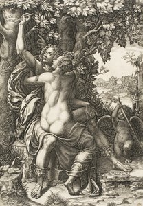 Angélique et Médor, c.1570 - Giorgio Ghisi