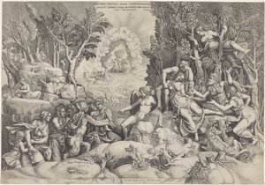 Céphale et les dieux des bois pleurent la mort de Procris