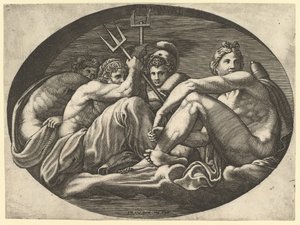 Pluton, Neptune, Minerve et Apollon, d