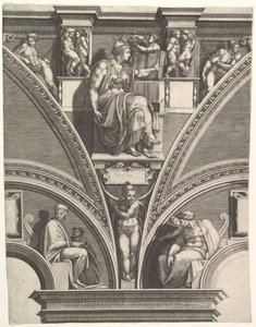 La Sibylle érythréenne, de la série des Prophètes et Sibylles de la Chapelle Sixtine - Giorgio Ghisi