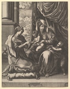 Le mariage mystique de Sainte Catherine, vers 1555-56 - Giorgio Ghisi