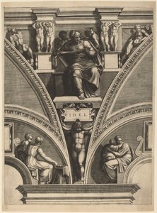 Le Prophète Joël - Giorgio Ghisi after Michelangelo