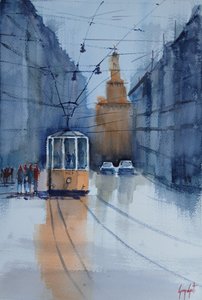 Reflets du tramway de Bologne - Giorgio Gosti