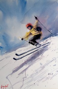 Action dynamique de ski - Giorgio Gosti