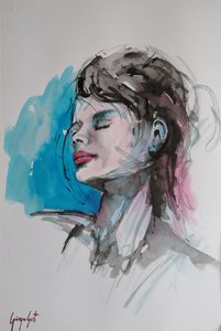 Portrait bleu serein - Giorgio Gosti
