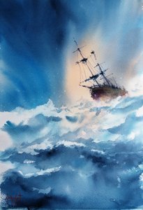 La tempête du grand voilier - Giorgio Gosti