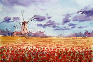 Un champ de coquelicots aux couleurs éclatantes