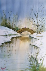 Réflexion sur le pont d