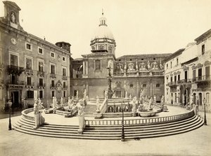 Fontaine Pretoria, Palerme, Italie, photographie de Giorgio Sommer - Giorgio Sommer