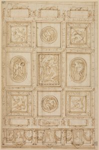 Étude pour une décoration de plafond, avec Rebecca et Éliézer au puits (recto); Étude pour une décoration de plafond (verso)