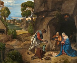 Italien : Allendale Adoration des Bergers - Giorgione