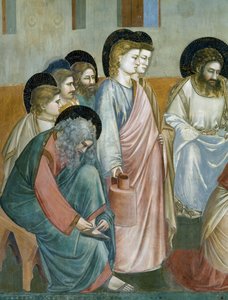 Lavement des pieds, Détail de la Vie et Passion du Christ, par Giotto - Giotto (c.1266 1337)
