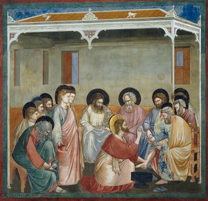 Lavement des pieds, (détail) - Giotto (c.1266 1337)