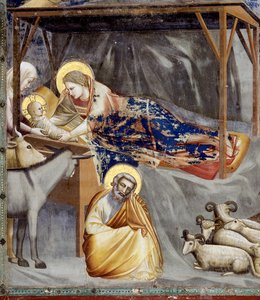 La Nativité, détail de la Vierge et l