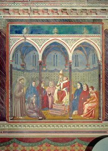 Saint François prêchant un sermon au pape Honorius III