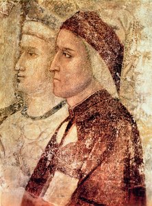 Paradis, détail de Dante Alighieri (1265-1321) vers 1336 - Giotto di Bondone school of Giotto di Bondone school of