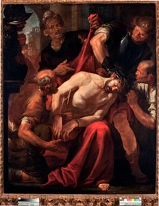 La Dérision du Christ (Jésus moqué par les soldats) Peinture de Gioacchino Assereto (1600-1649) 17ème siècle Gênes, Musei di Strada Nuova - Giovacchino Assereto