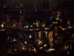 Intérieur de cuisine - Giovan Domenico Valentino