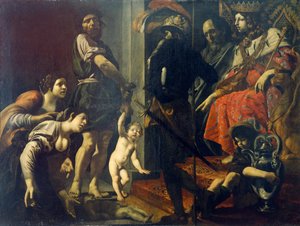 Jugement de Salomon par Giovanni Battista Caracciolo - Giovanni Battista Caracciolo