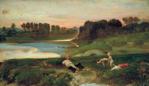 Après-midi aux Cascine - Giovanni (1826 1903) Costa