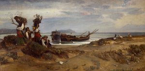 Femmes portant du bois dans le port d
