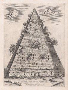 Speculum Romanae Magnificentiae : Pyramide de Caius Cestius, 1582 - Giovanni Ambrogio Brambilla