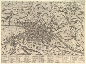 Speculum Romanae Magnificentiae : Vue de la Rome moderne depuis l