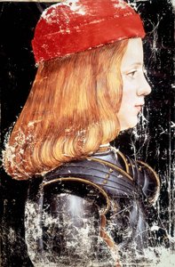 Portrait de Maximilien Sforza (1490 - 1530). Miniature par Giovanni Ambrogio De Predis (v. 1455 - 1508).