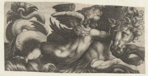 Hippocampe avec un putto autour du cou - Giovanni Andrea Maglioli