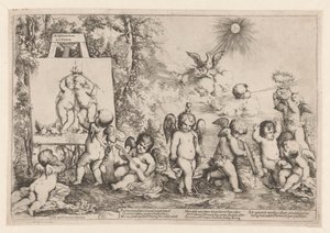 Allégorie avec putti - Giovanni Andrea Podesta