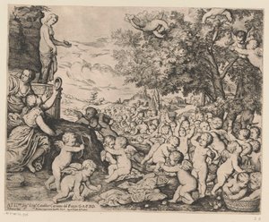 Adoration de Vénus par des putti