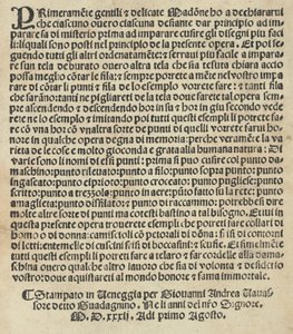 Esemplario di Lauori..., page 14 verso, 1er août 1532 - Giovanni Andrea Vavassore