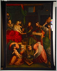 Le Christ dans la maison des 100 Marie - Giovanni Andrea di Ferrari