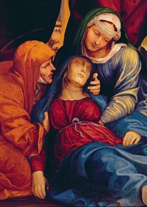 (détail) Déposition montrant la Vierge évanouie - Giovanni Antonio Bazzi Sodoma