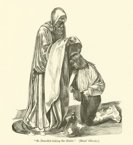 Saint Benoît prenant l