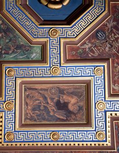 La Sala delle Nozze di Alessandro e Rossana (détail) de la décoration du plafond - Giovanni Antonio Bazzi Sodoma