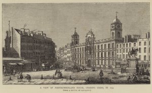 Vue de Northumberland House, Charing Cross, en 1753