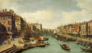 Le Grand Canal près du Pont du Rialto, Venise, vers 1730