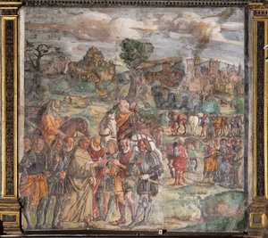 Saint Antoine face au tyran Ezzelino à Vérone - Giovanni Antonio Corona
