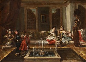 Intérieur arménien ou Scène orientale - Giovanni Antonio Guardi