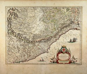 Carte de la région de Ligurie occidentale, par Giovanni Antonio Magini - Giovanni Antonio Magini