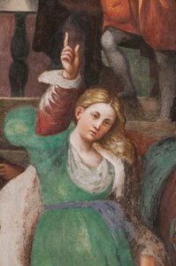 Dispute de Sainte Catherine avec les philosophes, 1530-32 (détail) - Giovanni Antonio Pordenone