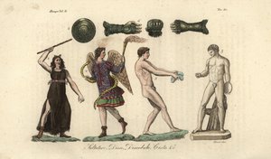 Athlètes grecs et leurs outils