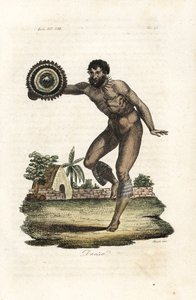 Homme tatoué nu d